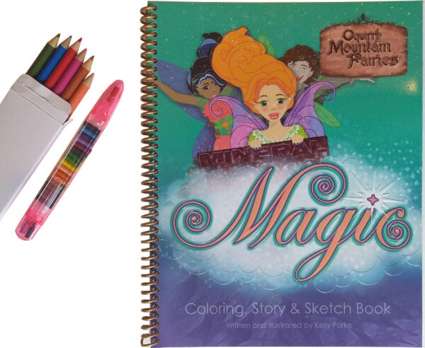 oquirrh mountain fairies mineral magic coloring and story book by author kelly parke