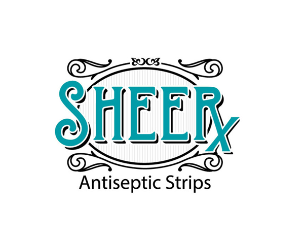 sheer x antispetic strips logo concept by kelly parke