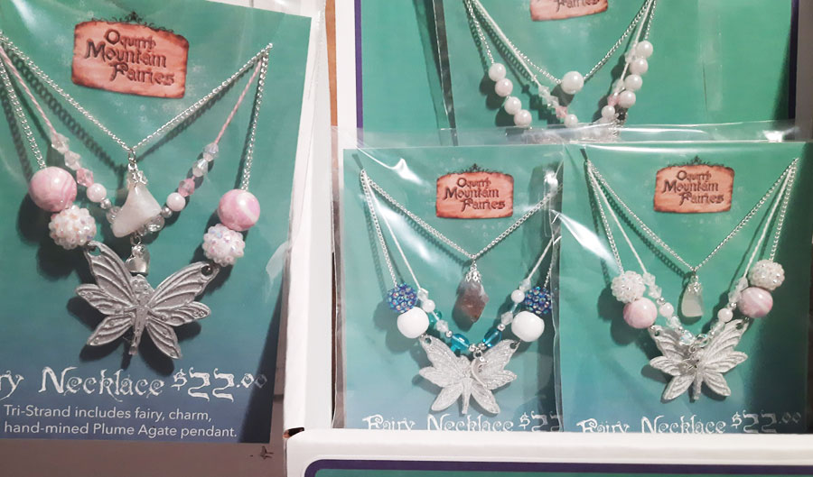 oquirrh mountain fairy necklaces in package