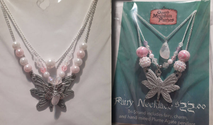 oquirrh mountain fairy necklace practice card and finished card