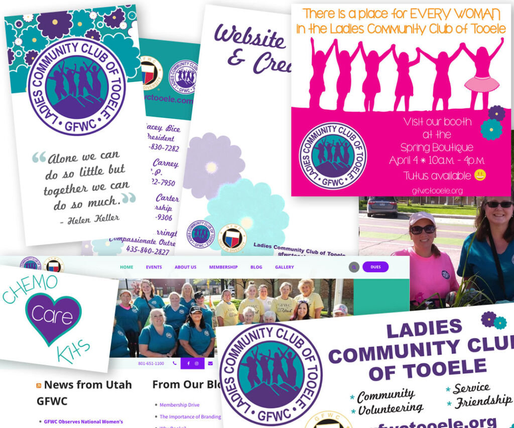 marketing collateral for ladies community club of tooele by kelly parke